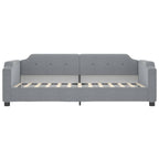 Sofá cama con colchón tela gris claro 80x200 cm
