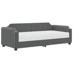 Sofá cama con colchón tela gris oscuro 80x200 cm