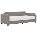 Sofá cama con colchón tela gris taupe 90x200 cm