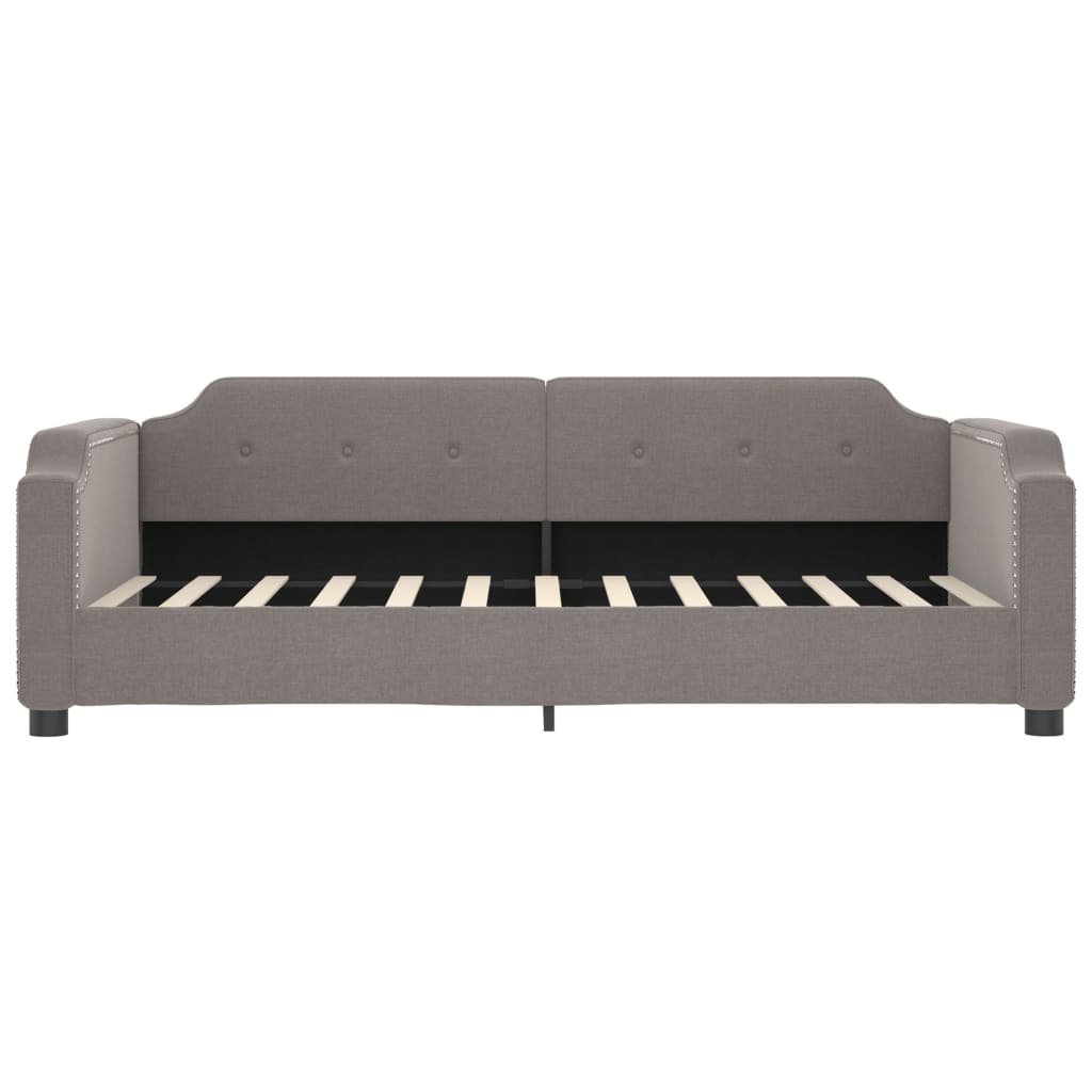 Sofá cama con colchón tela gris taupe 90x200 cm