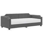 Sofá cama con colchón tela gris oscuro 100x200 cm