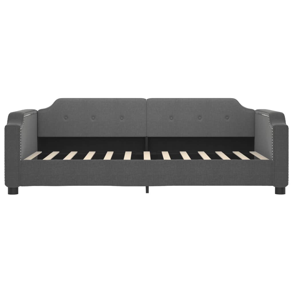 Sofá cama con colchón tela gris oscuro 100x200 cm