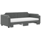 Sofá cama nido con colchón tela gris oscuro 80x200 cm