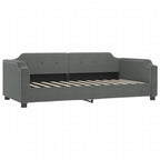 Sofá cama nido con colchón tela gris oscuro 80x200 cm