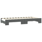 Sofá cama nido con colchón tela gris oscuro 80x200 cm