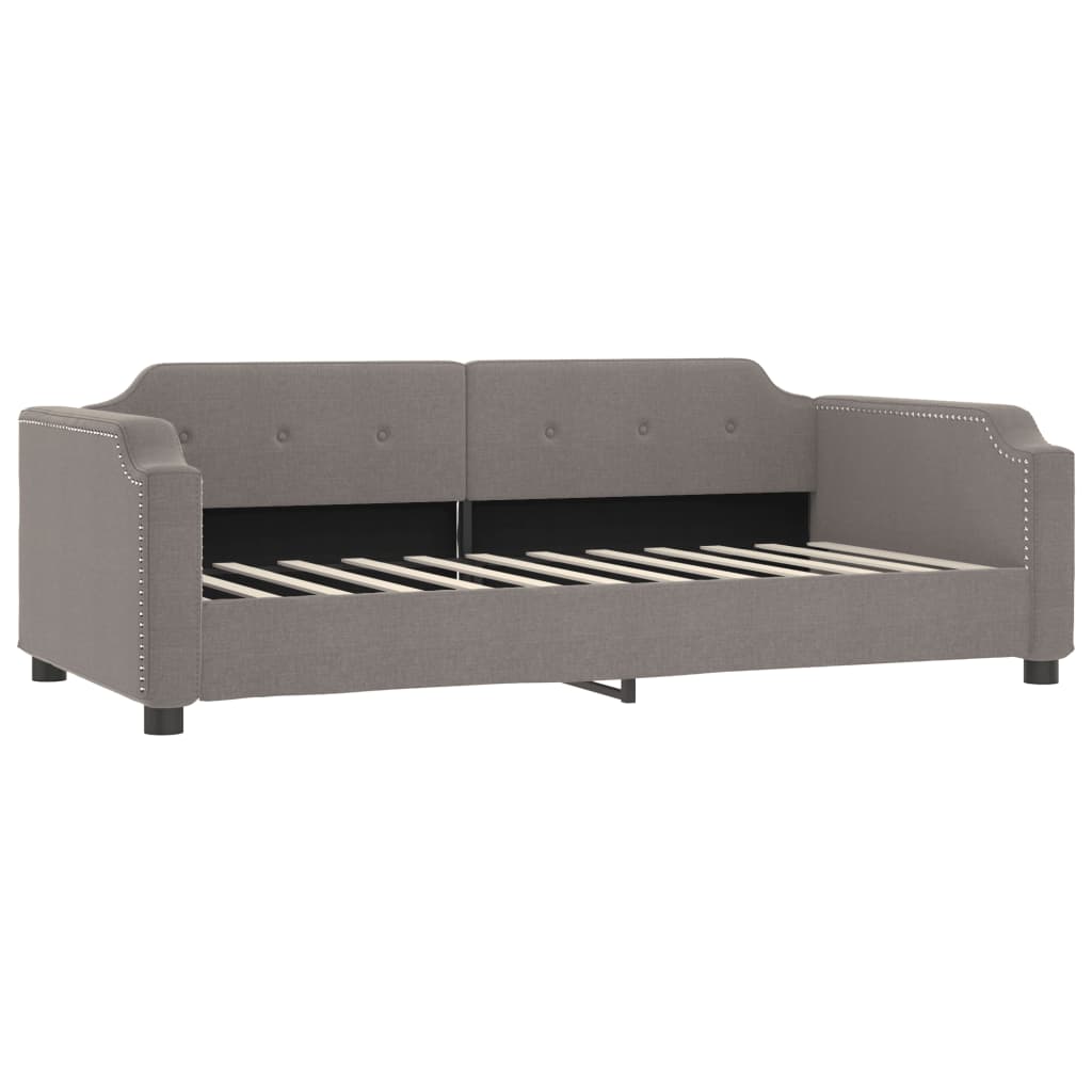 Sofá cama nido con colchón tela gris taupe 90x200 cm