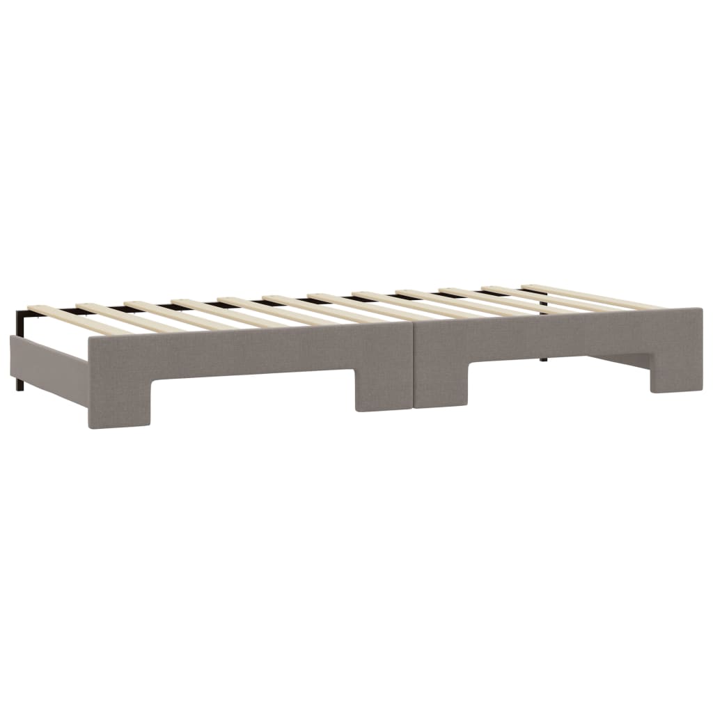 Sofá cama nido con colchón tela gris taupe 90x200 cm