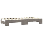 Sofá cama nido con colchón tela gris taupe 90x200 cm