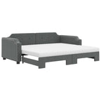 Sofá cama nido con colchón tela gris oscuro 100x200 cm