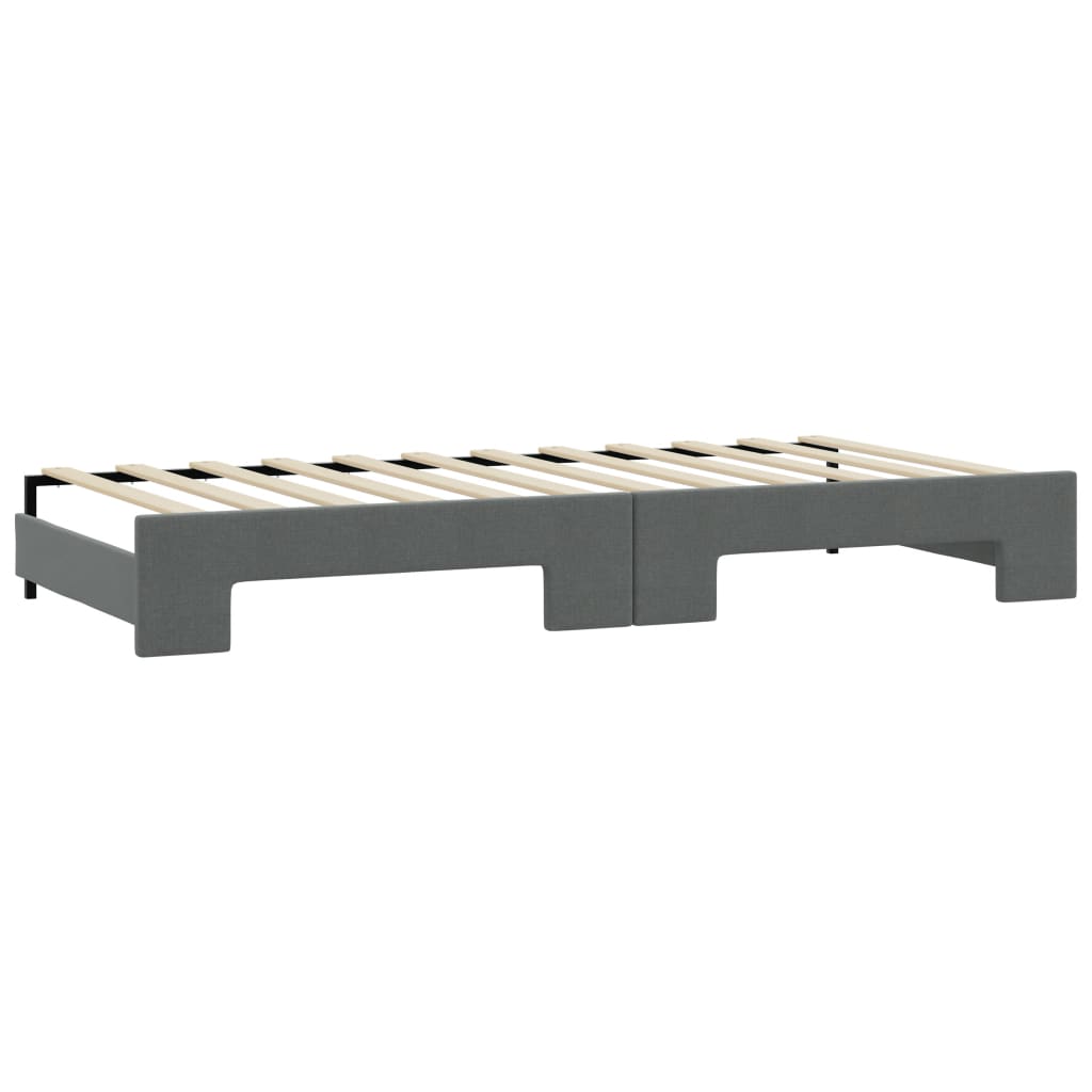 Sofá cama nido con colchón tela gris oscuro 100x200 cm