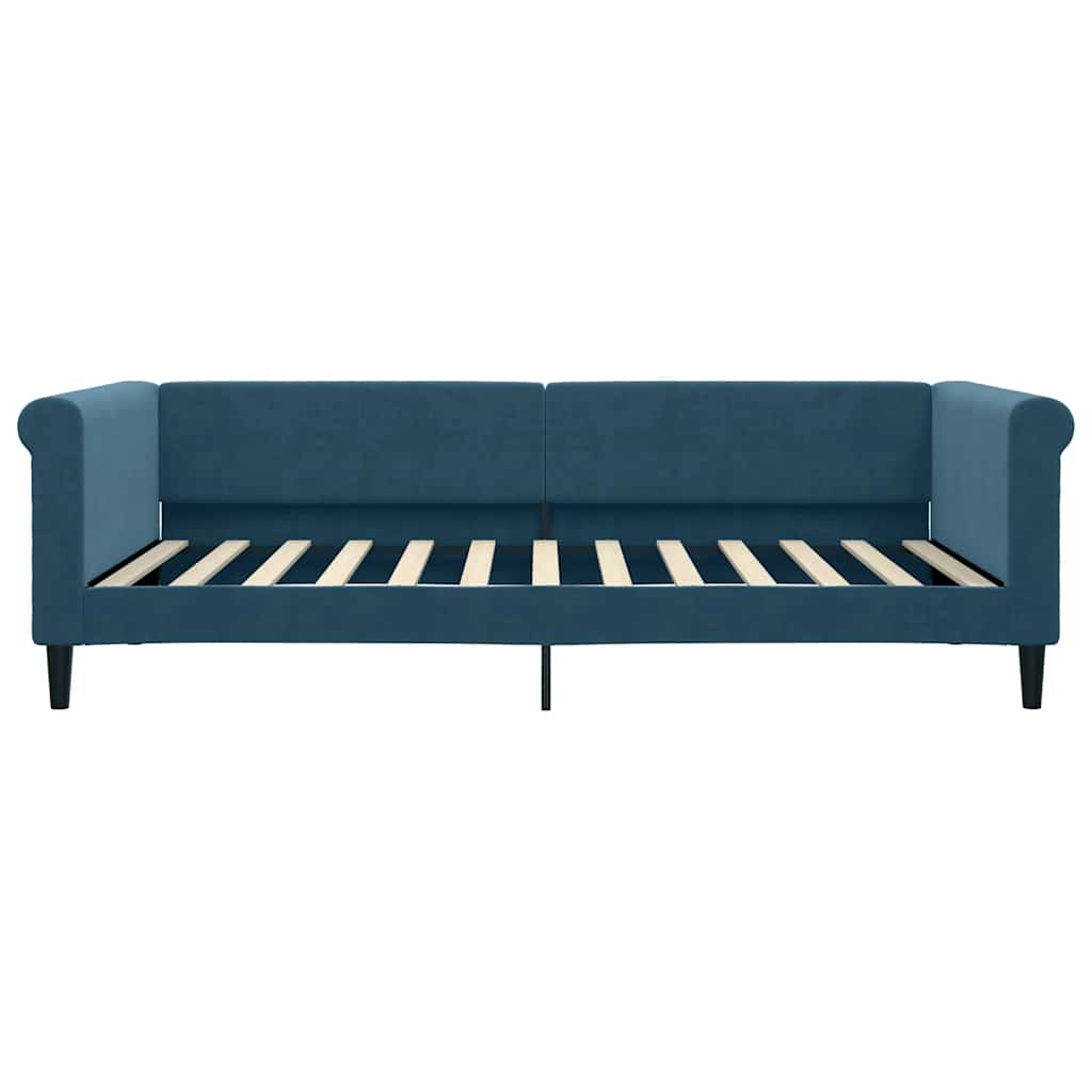 Sofá cama con colchón terciopelo azul 100x200 cm