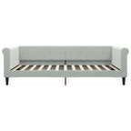 Sofá cama con colchón terciopelo gris claro 100x200 cm