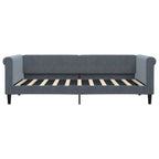 Sofá cama con colchón terciopelo gris oscuro 90x190 cm
