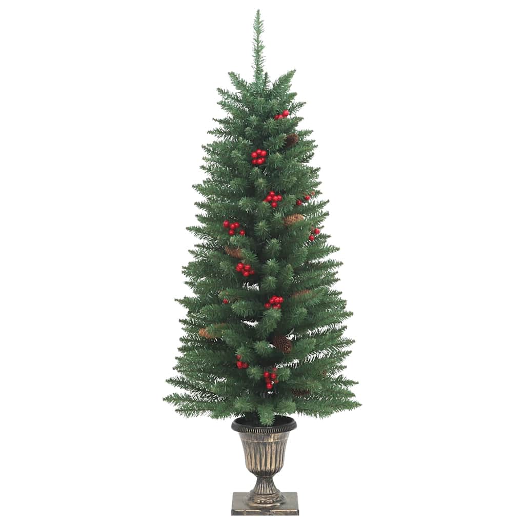 Árboles de Navidad artificiales 2 uds 100 LED verde 120 cm