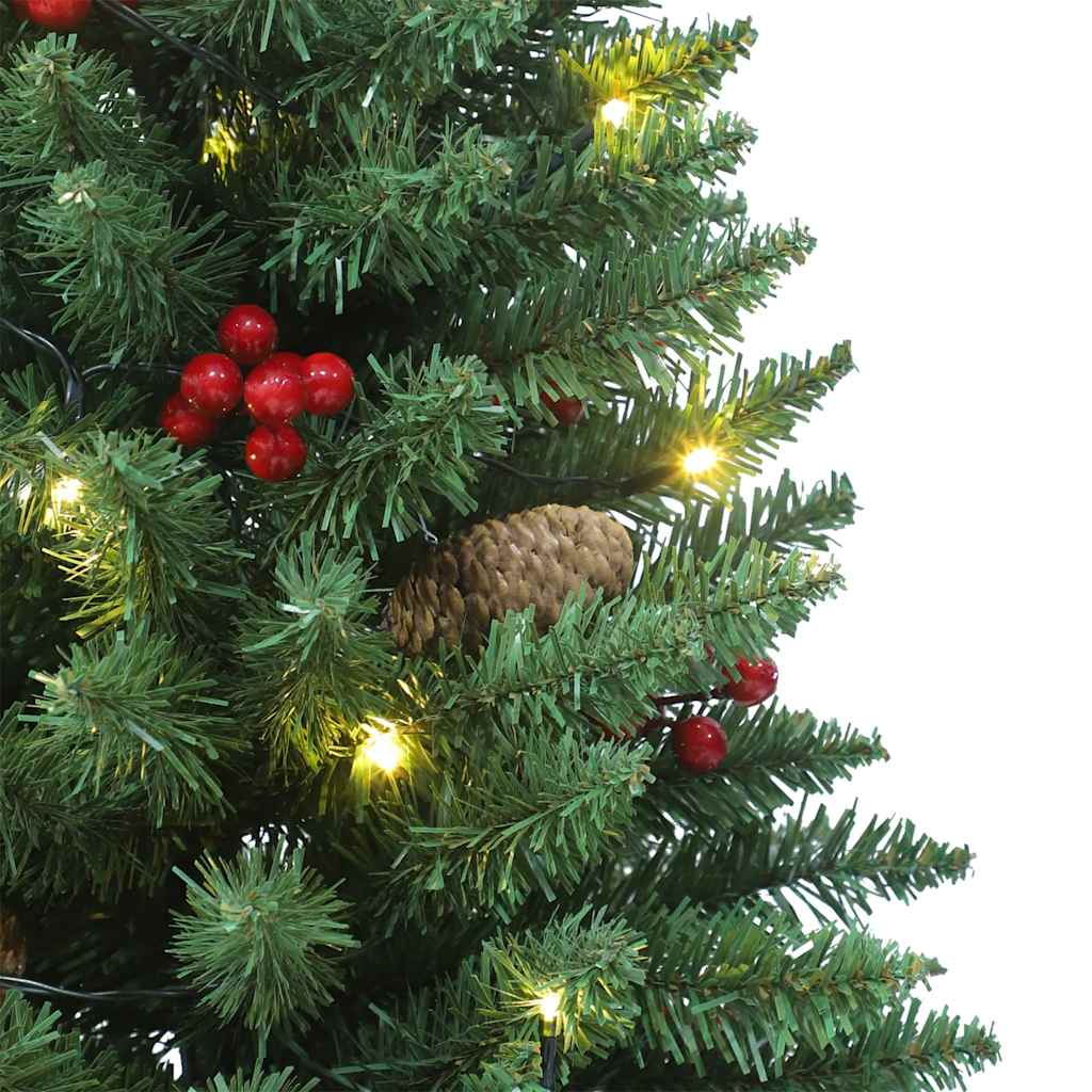 Árboles de Navidad artificiales 2 uds 100 LED verde 120 cm