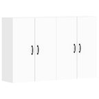 Armarios de pared 2 uds madera de ingeniería blanco