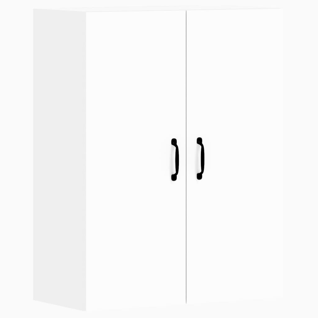Armarios de pared 2 uds madera de ingeniería blanco