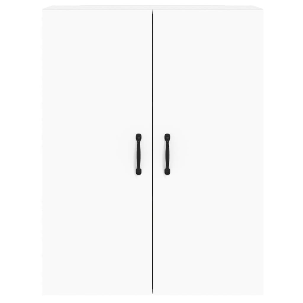 Armarios de pared 2 uds madera de ingeniería blanco