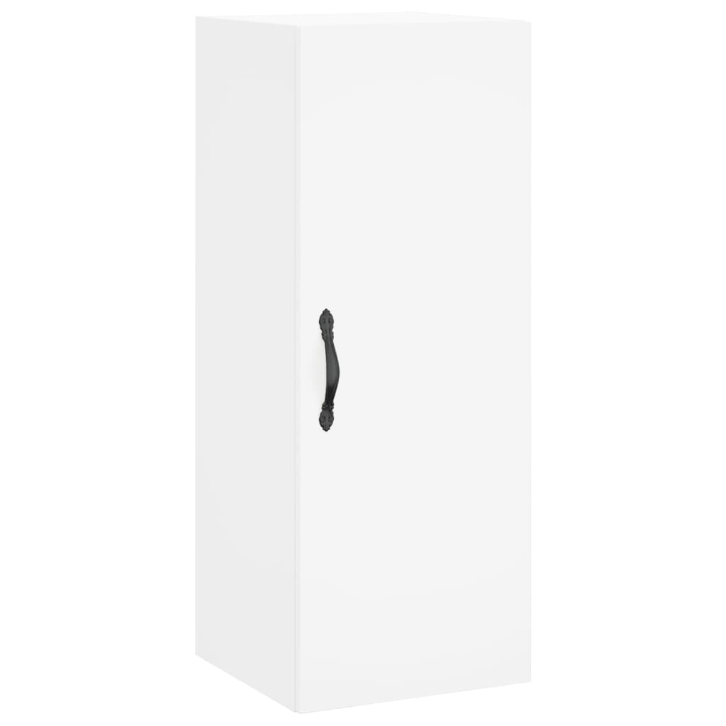 Aparador alto madera de ingeniería blanco 34,5x34x180 cm