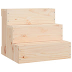 Escalera para mascotas madera maciza de pino 40x37,5x35 cm