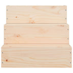 Escalera para mascotas madera maciza de pino 40x37,5x35 cm