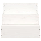 Escalera para mascotas madera maciza pino blanco 40x37,5x35 cm