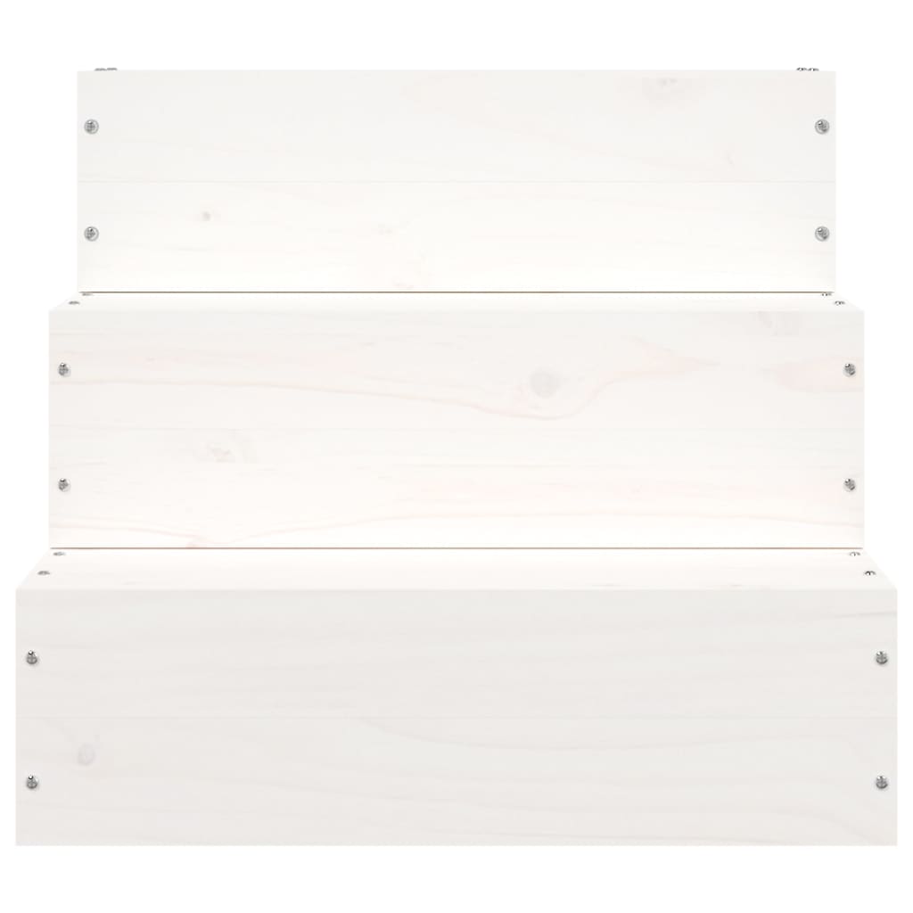 Escalera para mascotas madera maciza pino blanco 40x37,5x35 cm
