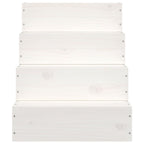 Escalera para mascotas madera maciza de pino blanco 40x49x47 cm
