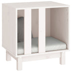 Caseta para perros madera maciza de pino blanco 50x40x52 cm