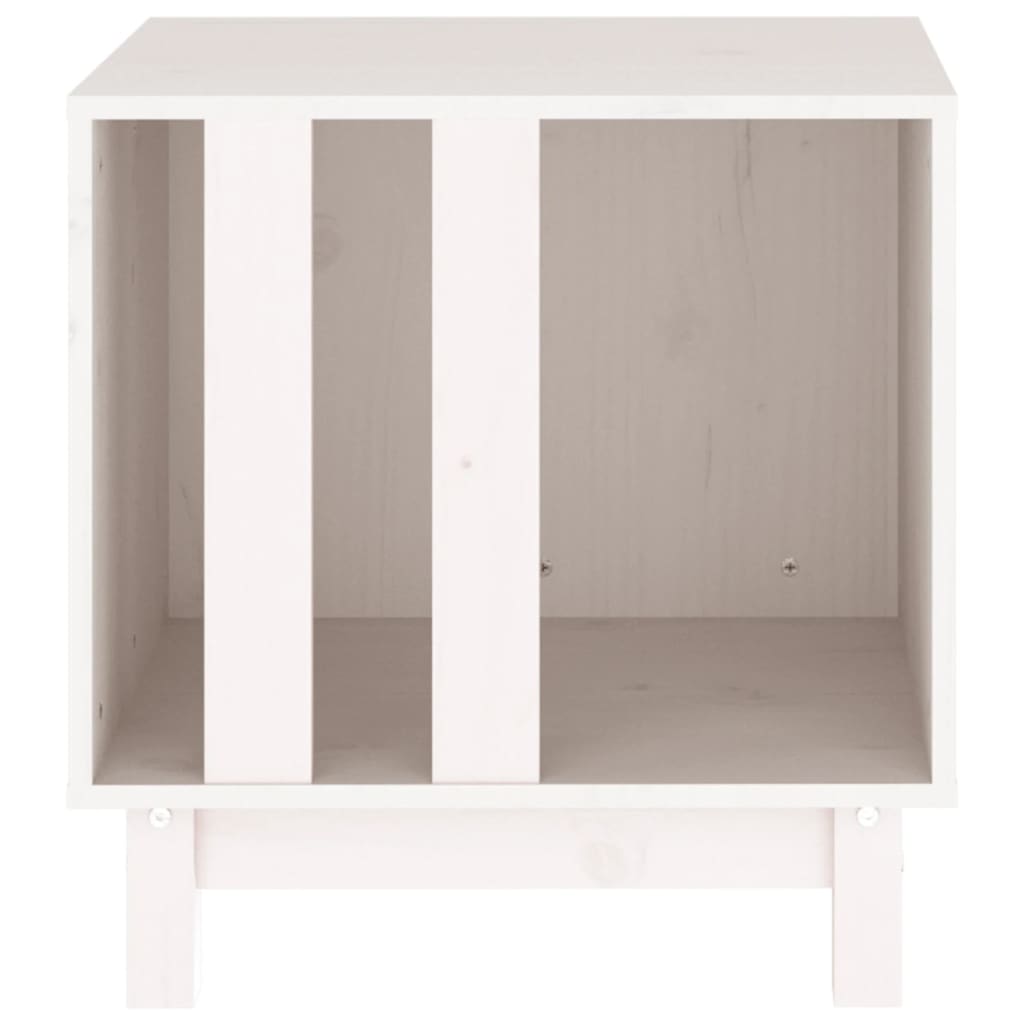 Caseta para perros madera maciza de pino blanco 50x40x52 cm
