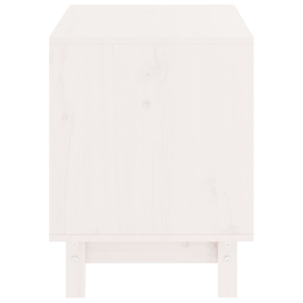 Caseta para perros madera maciza de pino blanco 50x40x52 cm