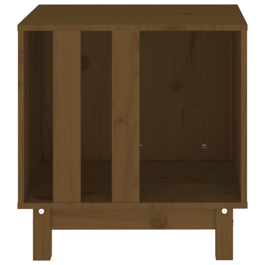 Cama para perros madera maciza pino marrón miel 50x40x52 cm