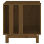 Cama para perros madera maciza pino marrón miel 50x40x52 cm