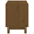 Cama para perros madera maciza pino marrón miel 50x40x52 cm