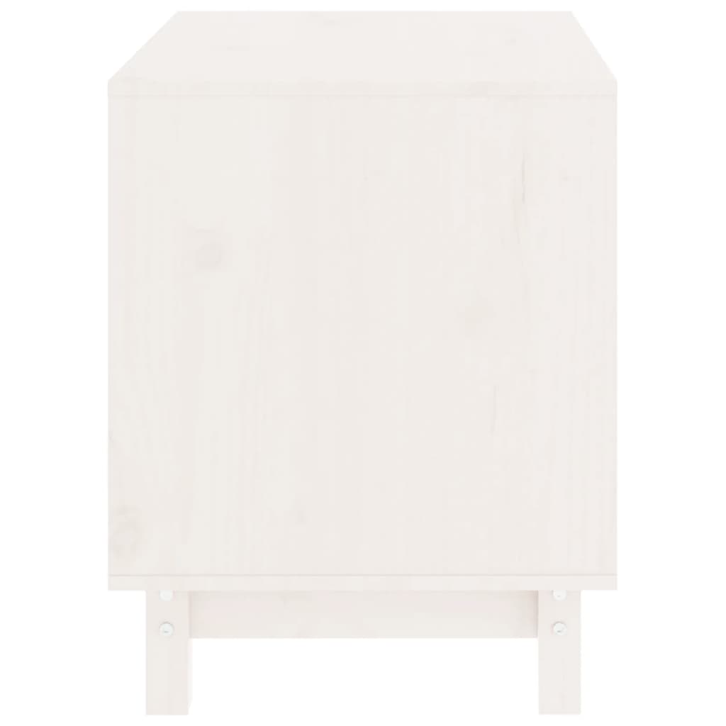 Caseta para perros madera maciza de pino blanco 60x45x57 cm