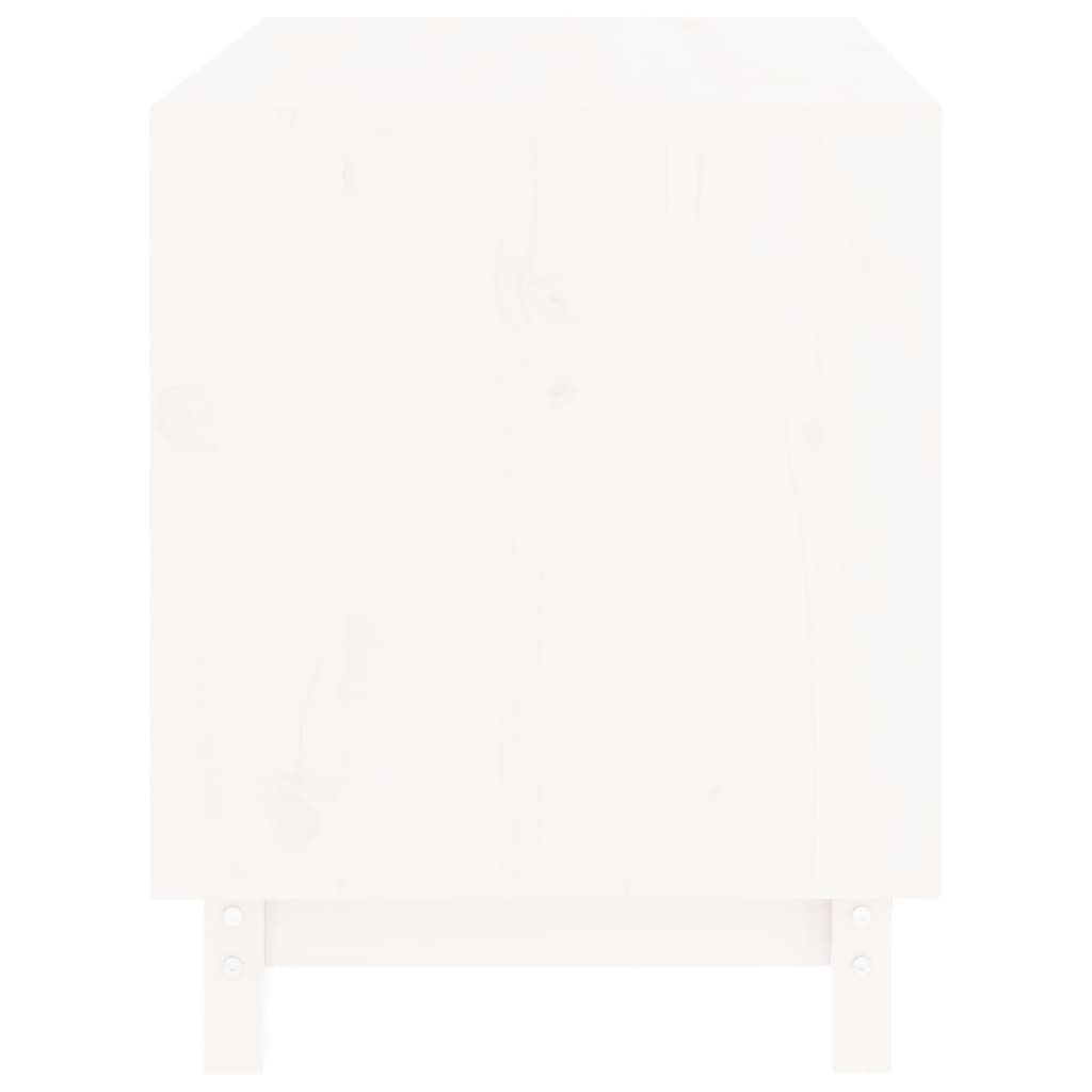 Caseta para perros madera maciza de pino blanco 70x50x62 cm