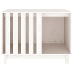 Caseta para perros madera maciza de pino blanco 90x60x67 cm