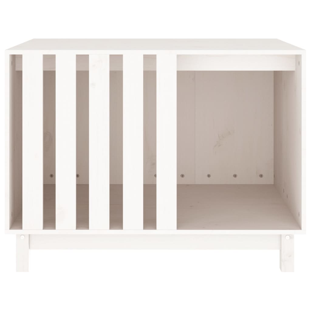 Caseta para perros madera maciza de pino blanco 90x60x67 cm
