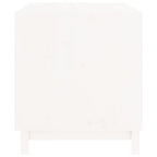 Caseta para perros madera maciza de pino blanco 90x60x67 cm