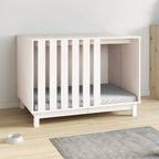 Cama para perros madera maciza de pino blanco 100x70x72 cm