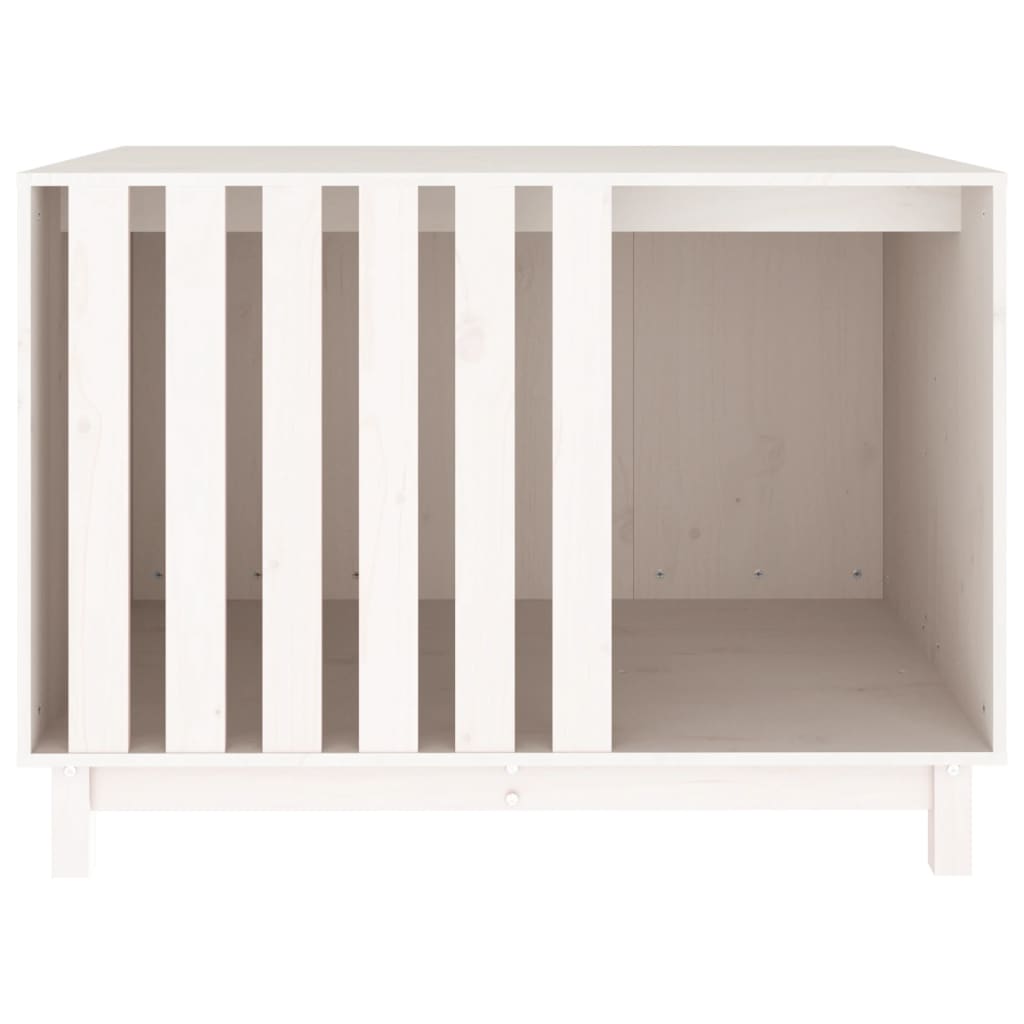 Cama para perros madera maciza de pino blanco 100x70x72 cm