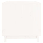 Cama para perros madera maciza de pino blanco 100x70x72 cm