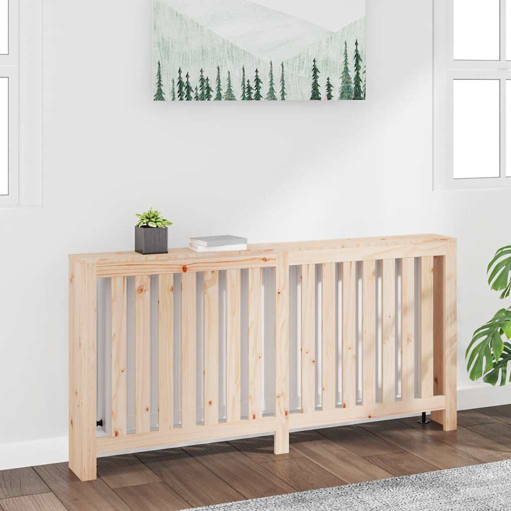 Cubierta de radiador madera maciza de pino 108,5x19x84 cm