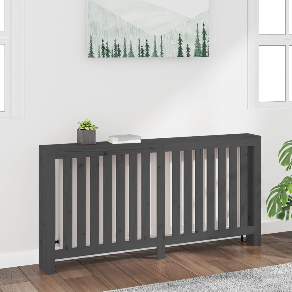 Cubierta de radiador madera maciza de pino 108,5x19x84 cm