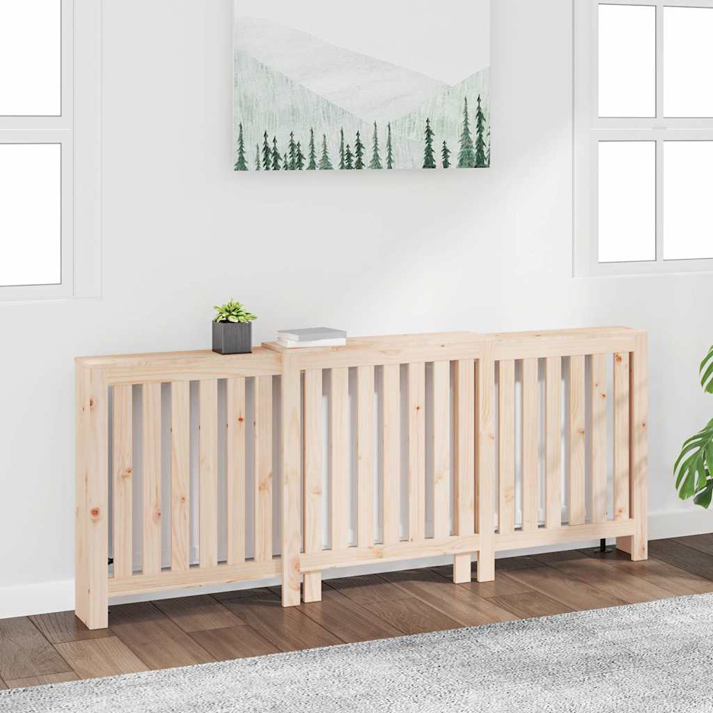 Cubierta de radiador madera maciza de pino 108,5x19x84 cm