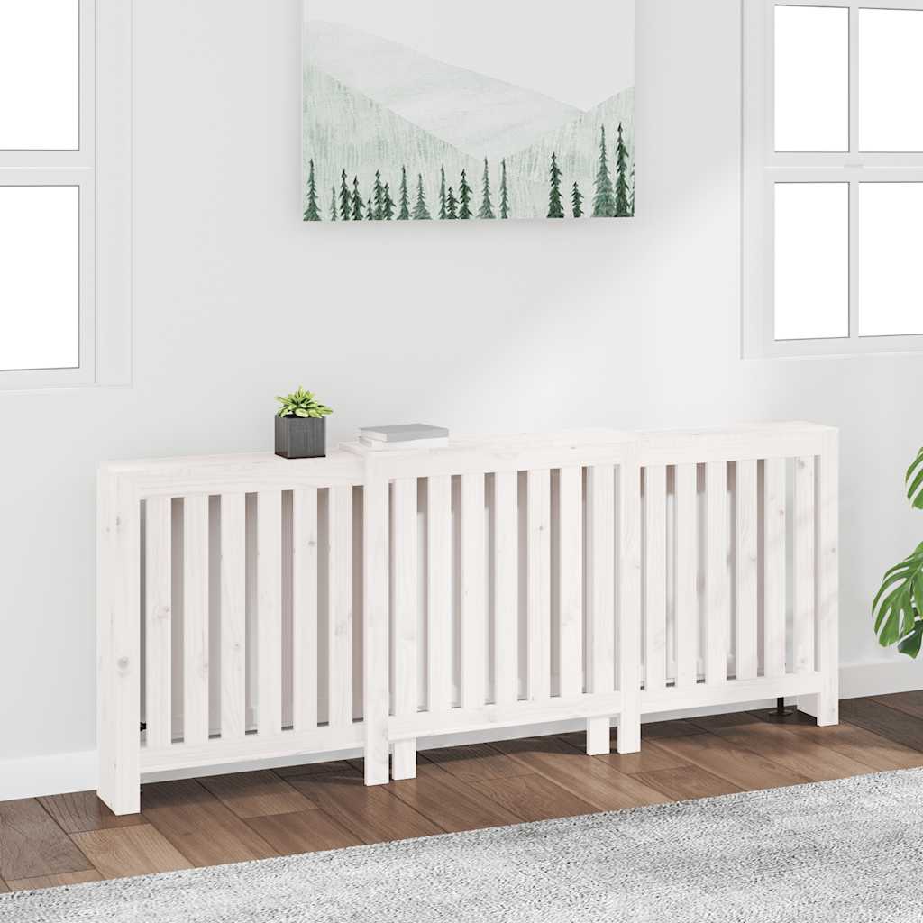 Cubierta de radiador madera maciza de pino 108,5x19x84 cm