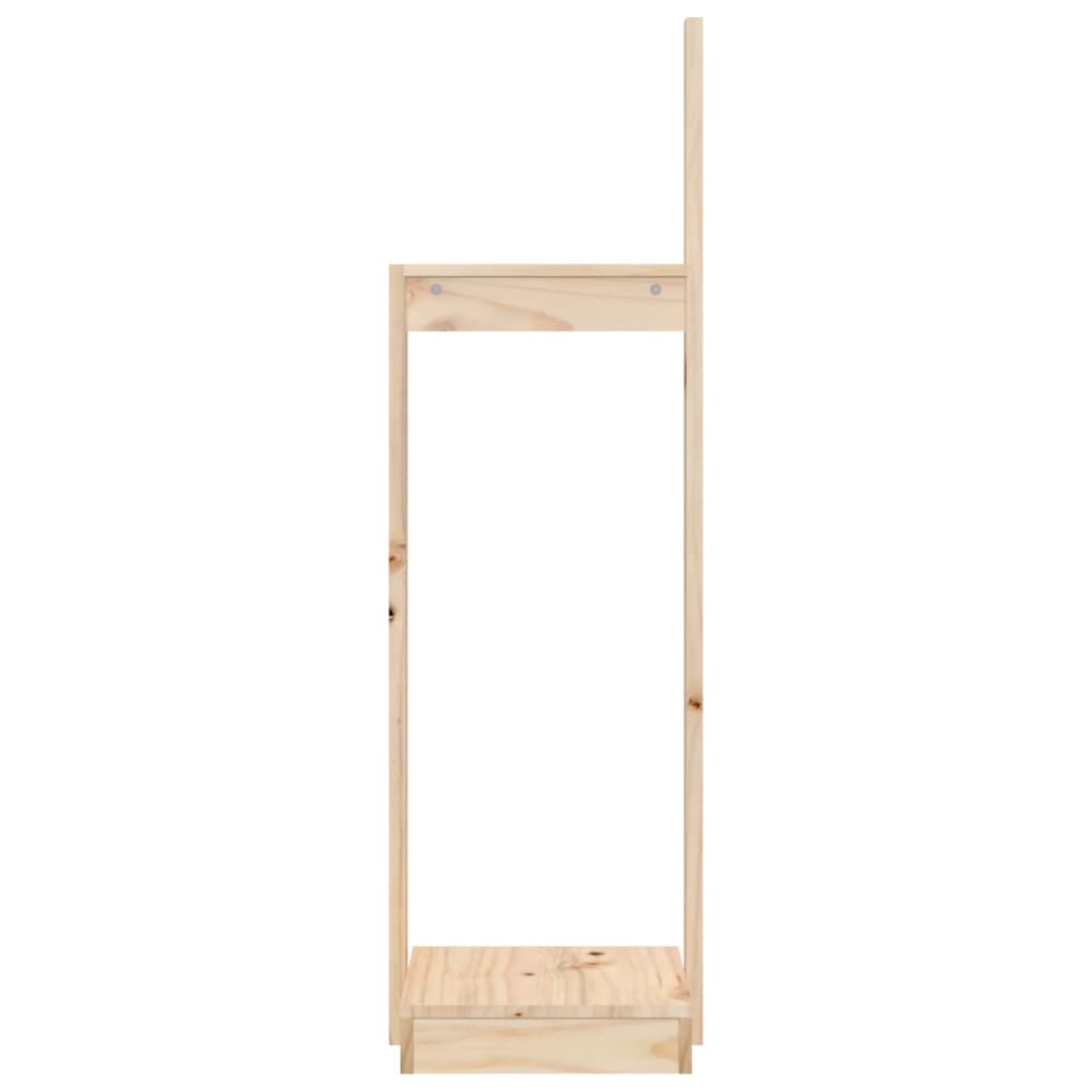 Soporte para leña madera maciza de pino 33,5x30x110 cm
