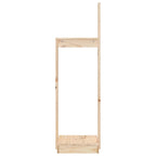 Soporte para leña madera maciza de pino 33,5x30x110 cm