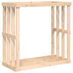 Soporte para leña de exterior madera maciza pino 108x52x106 cm