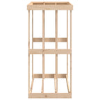 Soporte para leña de exterior madera maciza pino 108x52x106 cm